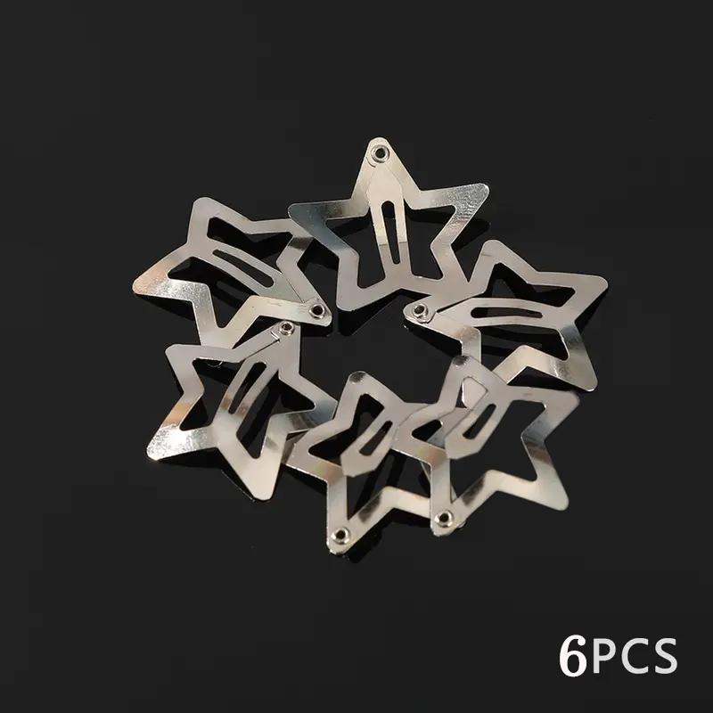 Y2K Girls Silver Star Hair Clips Women Filigree Star Silver Metal Star Snap Clip Hairpins Barrettes Hair Jewelry Free Bobby Pins
Y2K Girls Silver Star Hair Clips Women Filigree Star Silver Metal Star Snap Clip Hairpins Barrettes Hair Jewelry Free Bobby Pins
