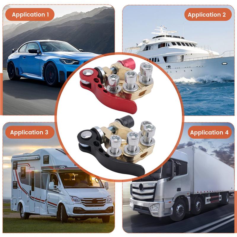 Quick Release Battery Terminals Clamps Car Battery Terminal Shut-Off Connectors For 12V 24V Boat Race UTV Tractor Truck
Quick Release Battery Terminals Clamps Car Battery Terminal Shut-Off Connectors For 12V 24V Boat Race UTV Tractor Truck