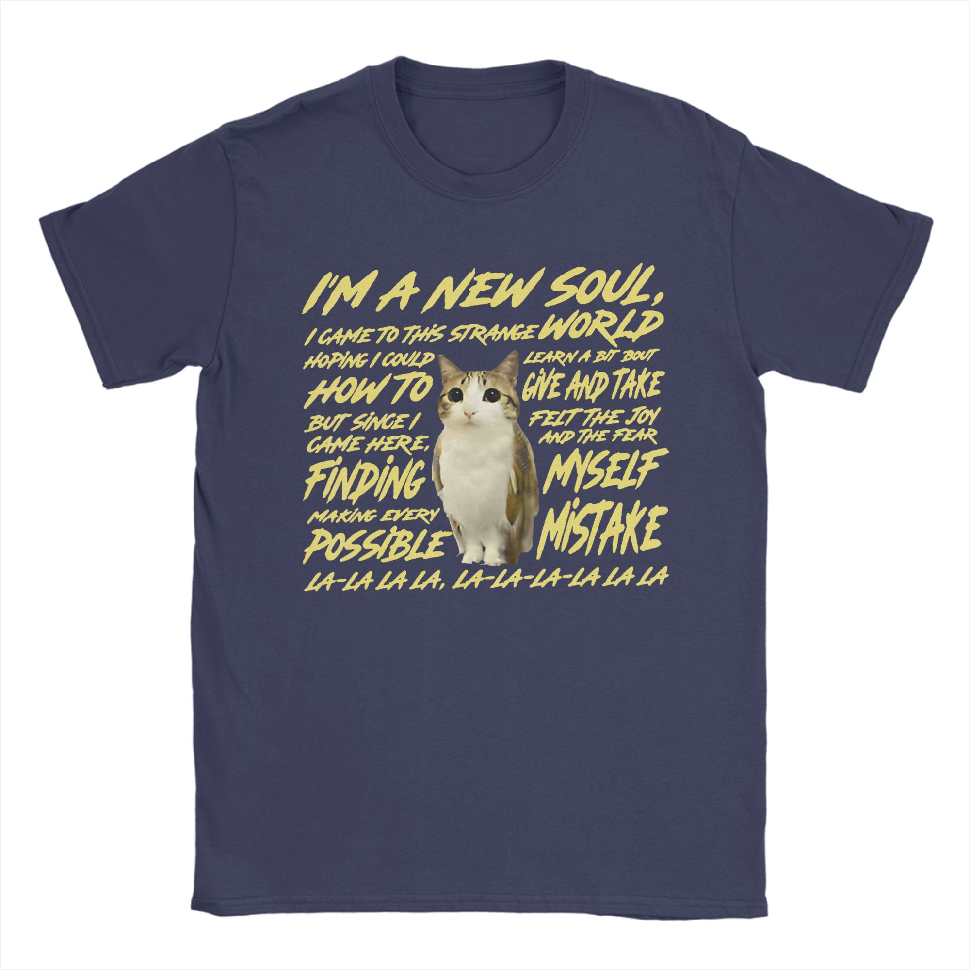 Im A New Soul I Came to This Strange World Cat Owl Meowl T Shirt Pure Cotton T Shirts For Mens Tshirt Short Sleeve Clothing 4XL
Im A New Soul I Came to This Strange World Cat Owl Meowl T Shirt Pure Cotton T Shirts For Mens Tshirt Short Sleeve Clothing 4XL
