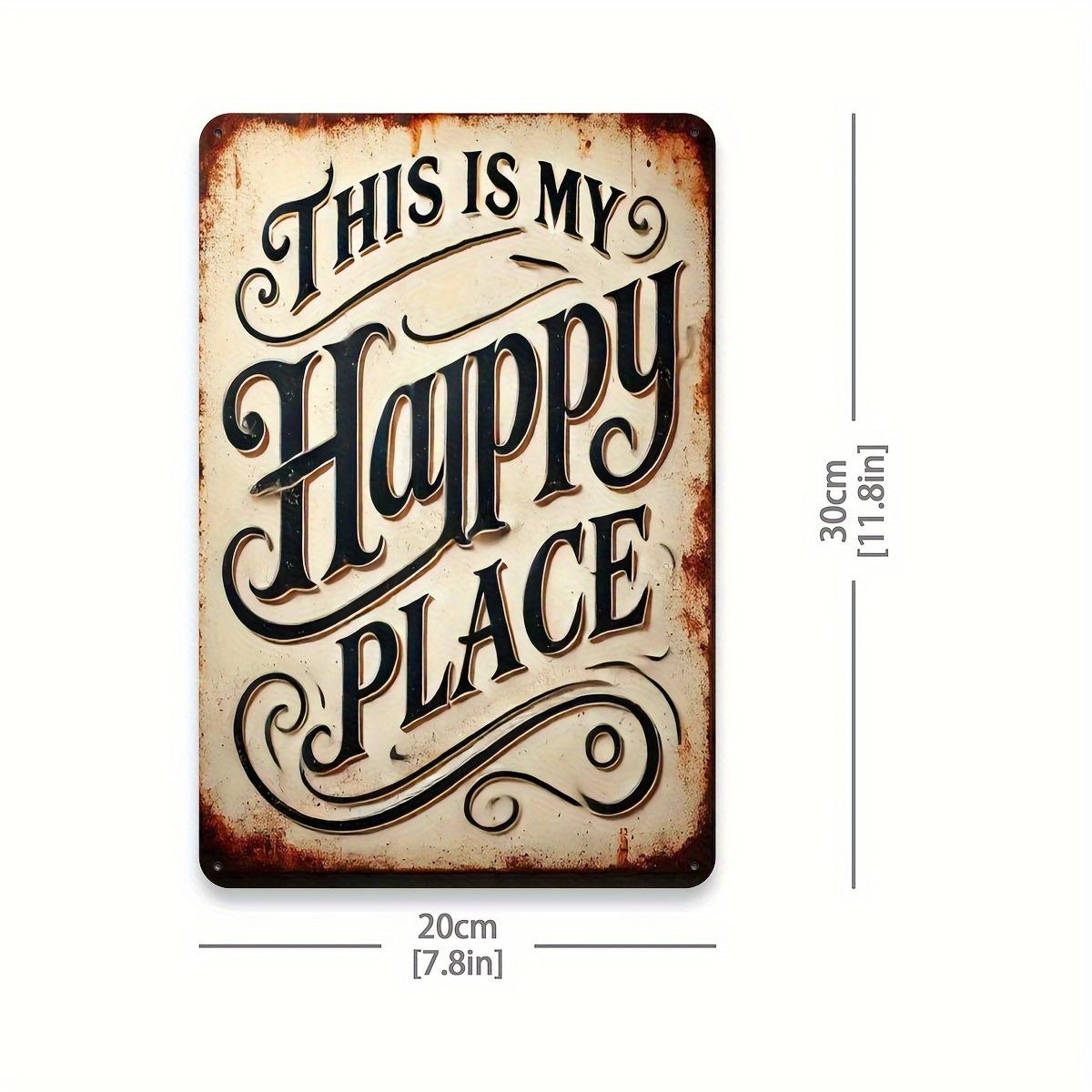 Vintage This is My Happy Place Iron Sign - Pack of 1, Rustic Metal Wall Decor for Home, Garden, Kitchen, Garage, Farmhouse 20x30cm(7.8x11.8inch)
Vintage This is My Happy Place Iron Sign - Pack of 1, Rustic Metal Wall Decor for Home, Garden, Kitchen, Garage, Farmhouse 20x30cm(7.8x11.8inch)
