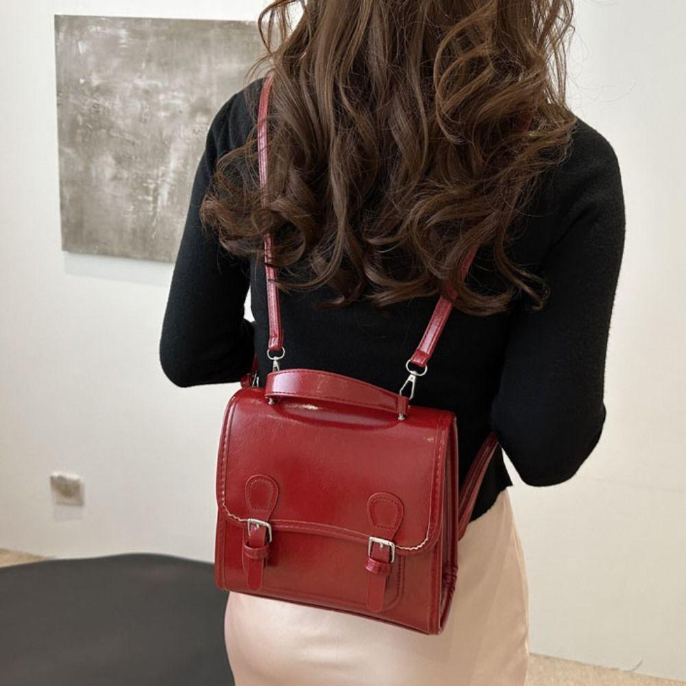 PU PU Backpack Square Retro Crossbody Bag Creative Solid Color Shoulder Bag Students красный
PU PU Backpack Square Retro Crossbody Bag Creative Solid Color Shoulder Bag Students красный