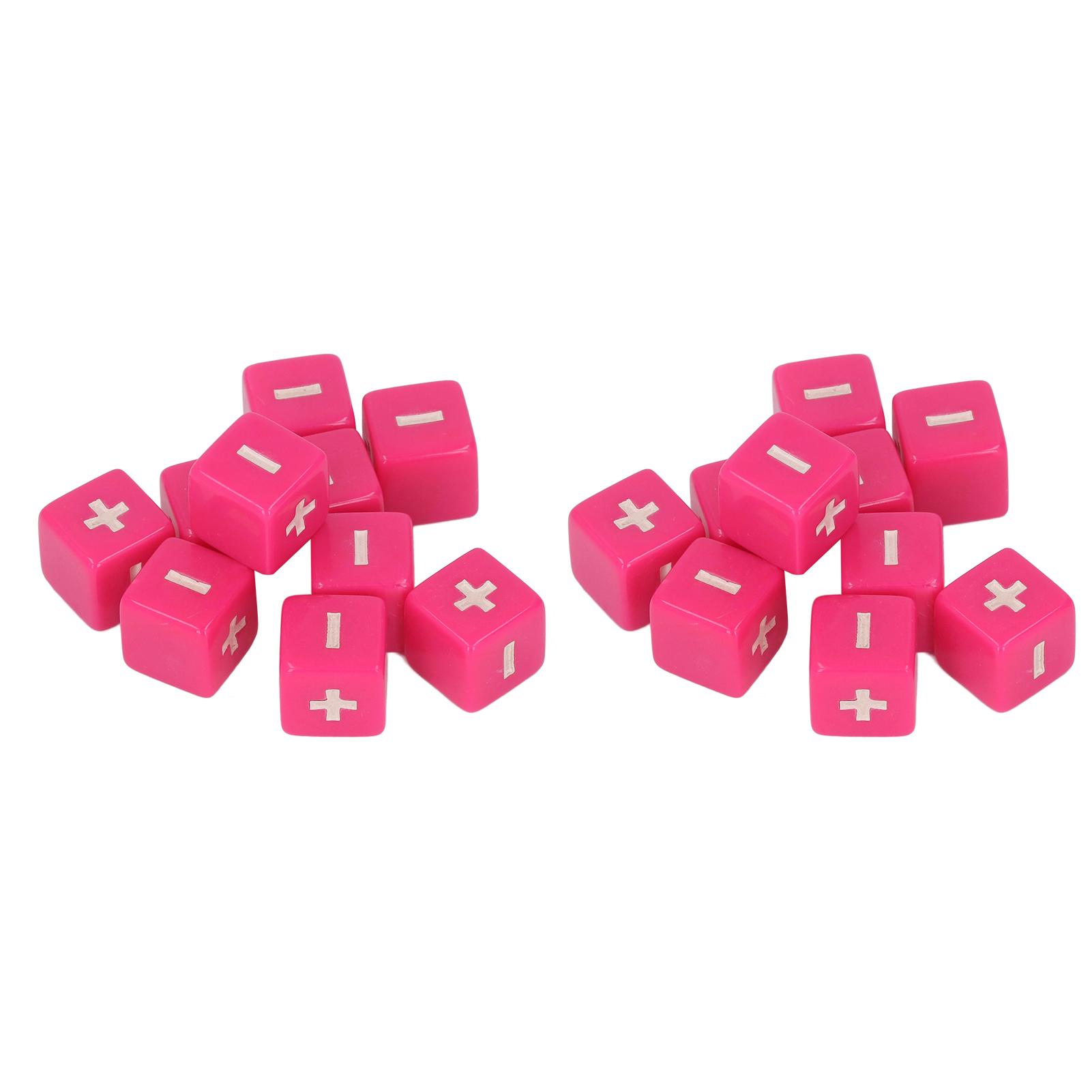 20pcs Plus Minus Sign Dice Set 16mm Math Operation Calculation Dices for Infant Teaching Pink
20pcs Plus Minus Sign Dice Set 16mm Math Operation Calculation Dices for Infant Teaching Pink