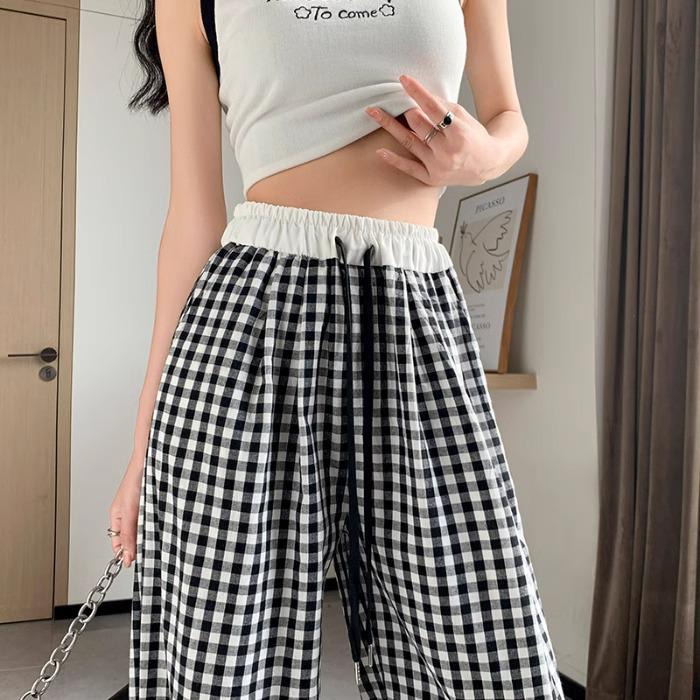 Women s Summer Petite High Waist Plaid Wide-Leg Ice Silk Pants XL (116-125 lbs)
Women s Summer Petite High Waist Plaid Wide-Leg Ice Silk Pants XL (116-125 lbs)