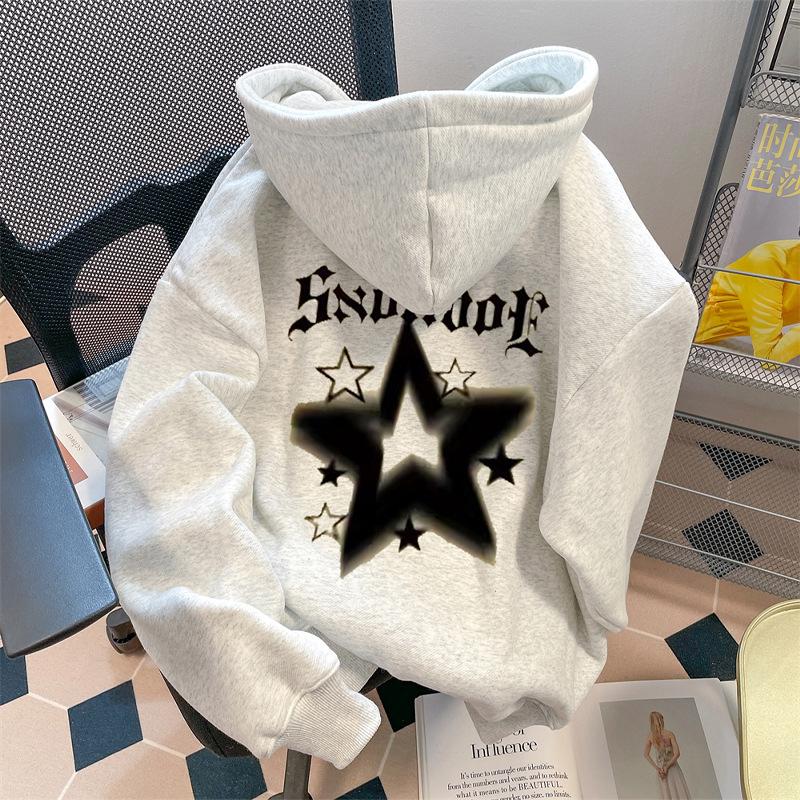 Men s Autumn and Winter Heavy-duty Printing Hooded Fleece Thickened Printing Sweater Women s American Loose and Versatile Pullover M
Men s Autumn and Winter Heavy-duty Printing Hooded Fleece Thickened Printing Sweater Women s American Loose and Versatile Pullover M