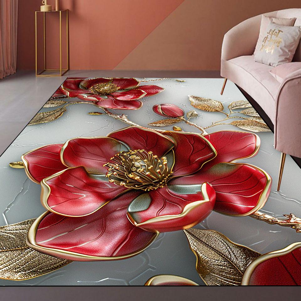 Килими для вітальні в стилі легкої розкоші 3D Квіткова декорація Великі килими Сучасний дім Біля дивана Підлоговий килимок для спальні Приліжкові м які килимки для ніг 160*200cm
Килими для вітальні в стилі легкої розкоші 3D Квіткова декорація Великі килими Сучасний дім Біля дивана Підлоговий килимок для спальні Приліжкові м які килимки для ніг 160*200cm