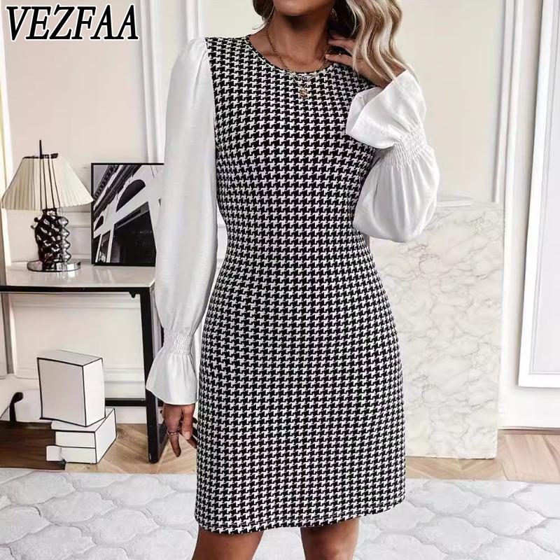 VEZFAA Women s Fashion Spring Fall Plaid Print Long Sleeve O-Neck High Waist Casual Dresses S чёрный
VEZFAA Women s Fashion Spring Fall Plaid Print Long Sleeve O-Neck High Waist Casual Dresses S чёрный