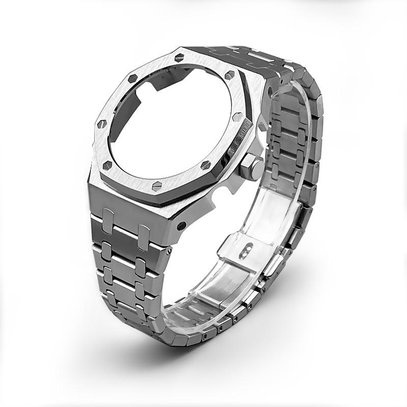 For Casio G-SHOCK series metal octagonal GM2100 GBM-2100 modified metal case steel shell stainless steel strap set silver black GBM-2100mm
For Casio G-SHOCK series metal octagonal GM2100 GBM-2100 modified metal case steel shell stainless steel strap set silver black GBM-2100mm