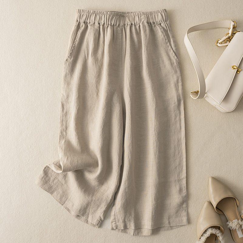 Cotton-Linen High Waist Wide Leg Summer Pants - Plus Size, 7/8 Length, Loose Fit (New 2026) 4XL (160-175 jin) абрикосовий
Cotton-Linen High Waist Wide Leg Summer Pants - Plus Size, 7/8 Length, Loose Fit (New 2026) 4XL (160-175 jin) абрикосовий