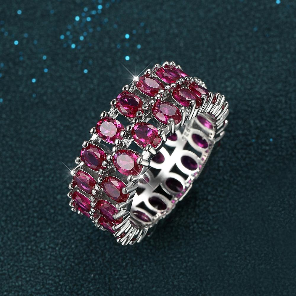 European and American Ring New Fashionable Simple Elegant Double Row Full Diamond Ring Simple No. 10
European and American Ring New Fashionable Simple Elegant Double Row Full Diamond Ring Simple No. 10