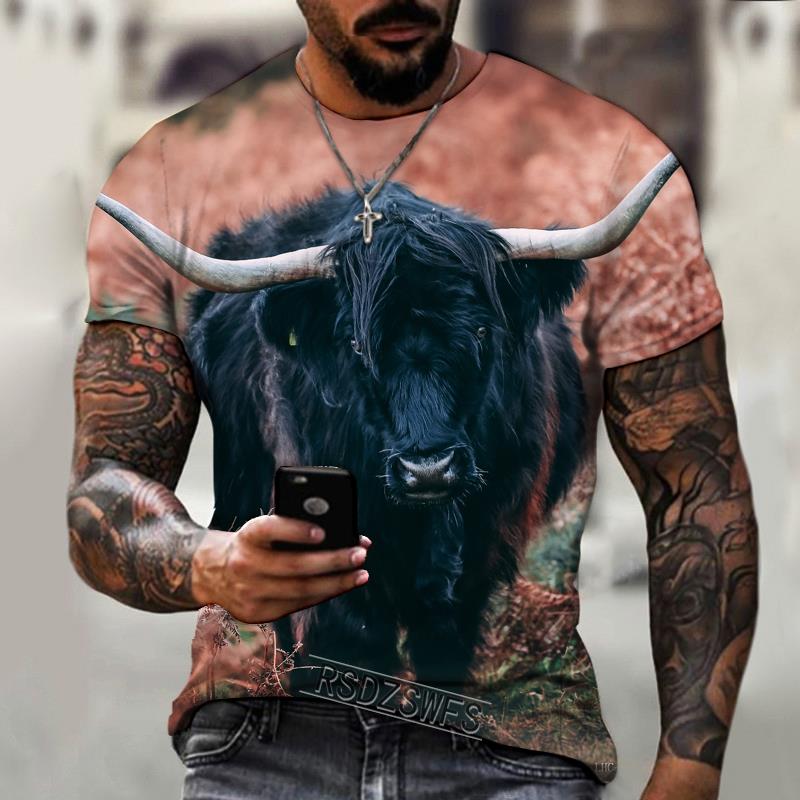 Мужские летние модные повседневные футболки с коротким рукавом и круглым вырезом с 3D-принтом коровьего узора 5XL
Мужские летние модные повседневные футболки с коротким рукавом и круглым вырезом с 3D-принтом коровьего узора 5XL