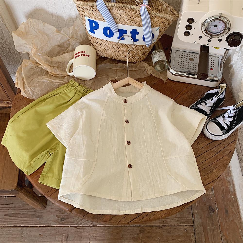 2025 Лето Корейский стиль Универсальная футболка с коротким рукавом для мальчиков от Montaigne - Модная детская одежда 90cm слоновая кость/белый
2025 Лето Корейский стиль Универсальная футболка с коротким рукавом для мальчиков от Montaigne - Модная детская одежда 90cm слоновая кость/белый