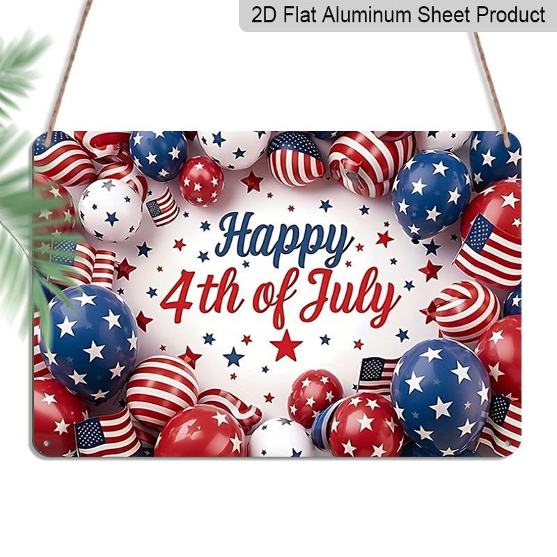 2D Flat, 1pc Happy Independence Day Patriotic Plaque, 12 ×8 - Red White & Blue Balloon Decor Sign - Aluminium Wall Hanging Decoration for Holiday 20*30cm
2D Flat, 1pc Happy Independence Day Patriotic Plaque, 12 ×8 - Red White & Blue Balloon Decor Sign - Aluminium Wall Hanging Decoration for Holiday 20*30cm