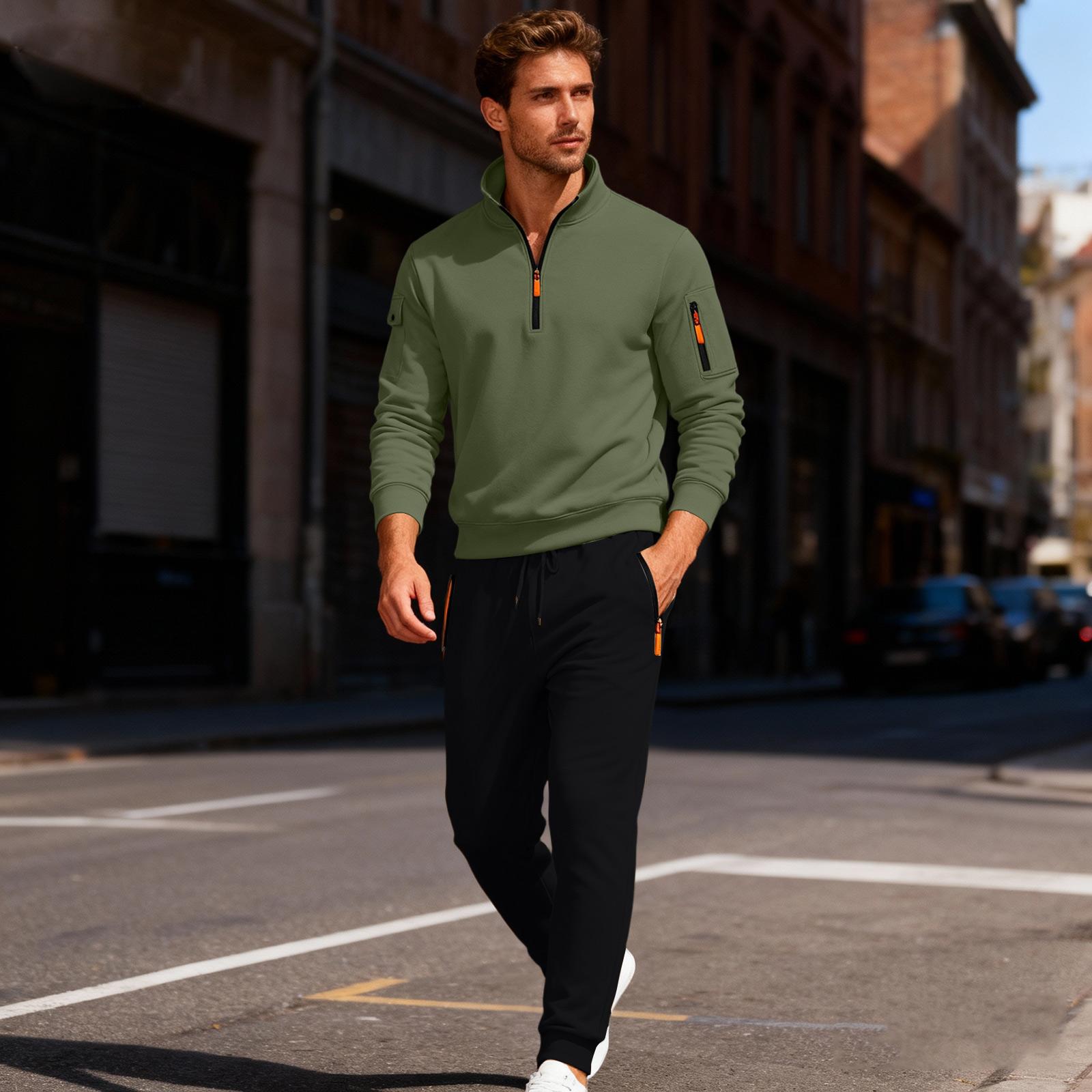 Men s Sweatshirt Suit Men s Solid Color Casual Sports Suit Sweatshirt Suit XL зелений
Men s Sweatshirt Suit Men s Solid Color Casual Sports Suit Sweatshirt Suit XL зелений