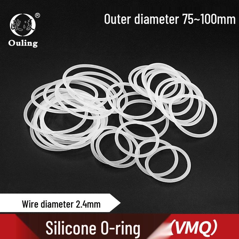 White Silicone O-ring, OD 75/80/85/90/95/100mm, 2.4mm CS, Temperature-Resistant, Waterproof, Elastic OD 75mm * 2.4mm (1 pc) White Silicone O-ring
White Silicone O-ring, OD 75/80/85/90/95/100mm, 2.4mm CS, Temperature-Resistant, Waterproof, Elastic OD 75mm * 2.4mm (1 pc) White Silicone O-ring
