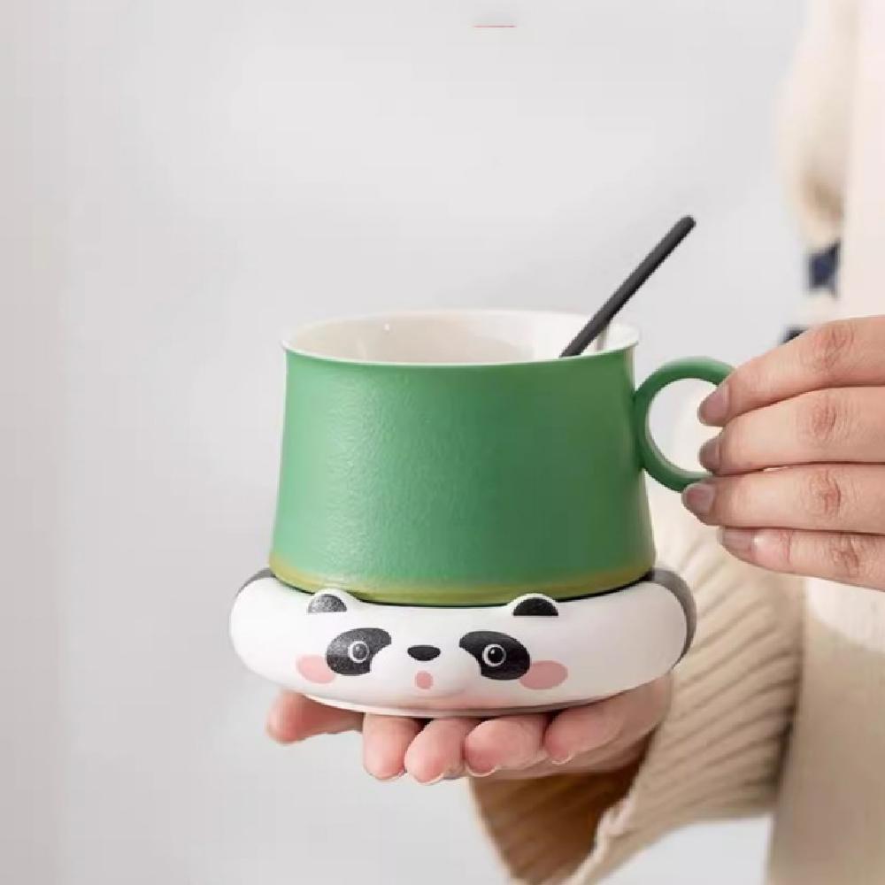 Creative Panda Coffee Cup and Saucer Set with Spoon High-grade Exquisite Cartoon Animal Ceramic Latte Mug Holiday Gift 240ML 240ML
Creative Panda Coffee Cup and Saucer Set with Spoon High-grade Exquisite Cartoon Animal Ceramic Latte Mug Holiday Gift 240ML 240ML