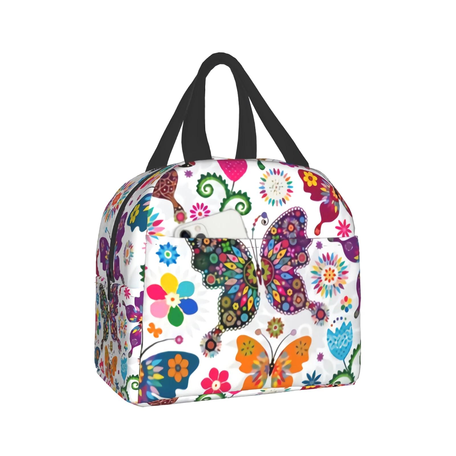 Colorful Butterflies And Flowers Kids Lunch box Insulated Soft Bag Cooler Back to School Thermal Meal Tote Kit for Girls Boys 22x20x13CM бежевий
Colorful Butterflies And Flowers Kids Lunch box Insulated Soft Bag Cooler Back to School Thermal Meal Tote Kit for Girls Boys 22x20x13CM бежевий