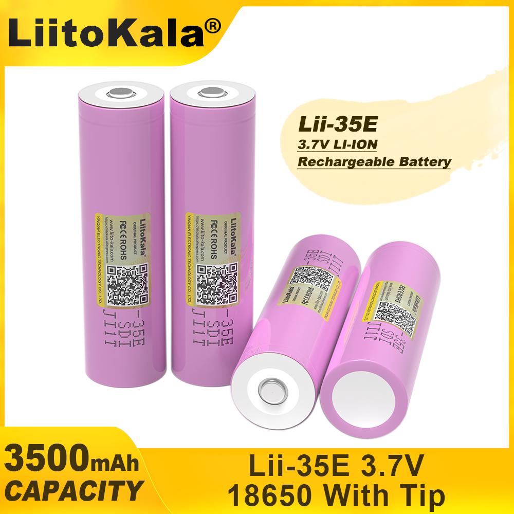LiitoKala Новый оригинальный INR18650 35E 3.7V 3500mAh 20A разрядный INR18650 35E литий-ионный аккумулятор 3.7V перезаряжаемый аккумулятор с наконечником 1PCS
LiitoKala Новый оригинальный INR18650 35E 3.7V 3500mAh 20A разрядный INR18650 35E литий-ионный аккумулятор 3.7V перезаряжаемый аккумулятор с наконечником 1PCS