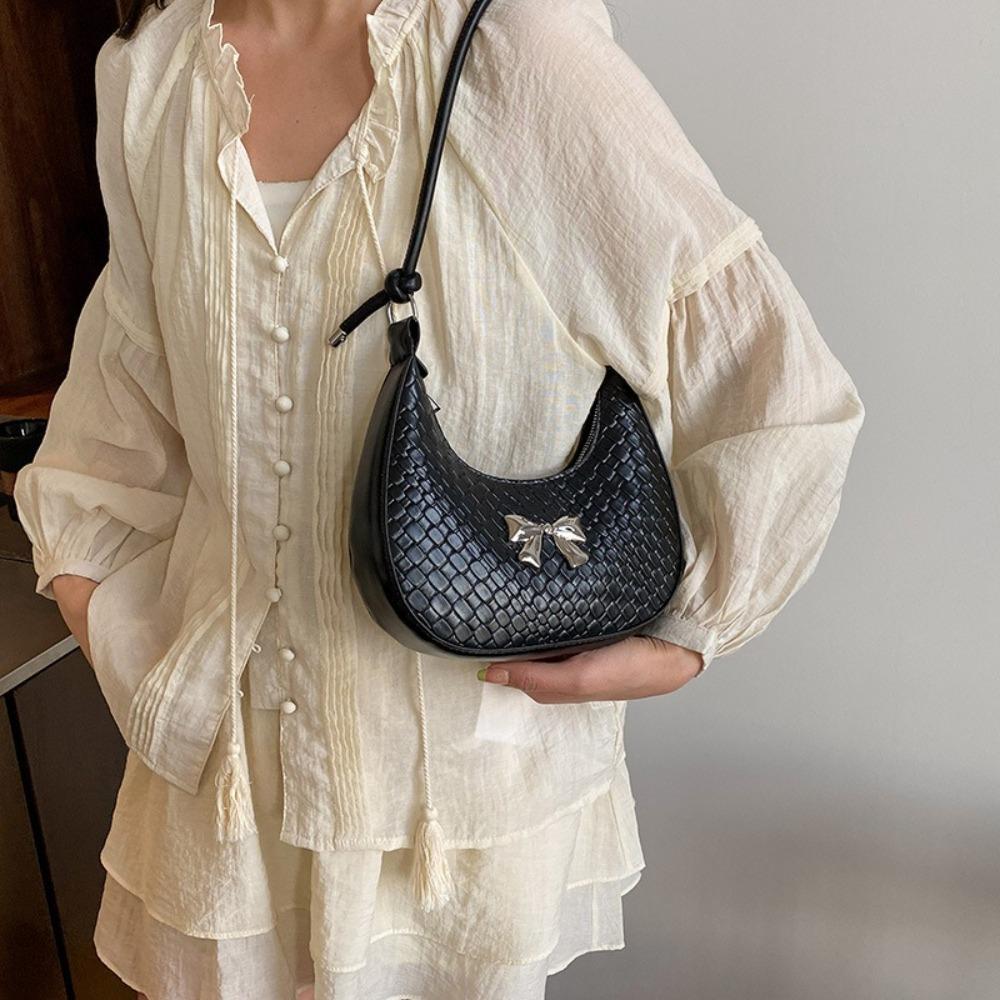 Korean Style Bow Shoulder Bag Solid Color Hobo Bag Casual Women Underarm Bag Girl рожевий червоний колір
Korean Style Bow Shoulder Bag Solid Color Hobo Bag Casual Women Underarm Bag Girl рожевий червоний колір