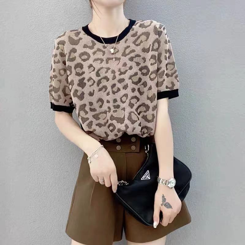 Топ с коротким рукавом из ледяного шелка Женские товары Летняя мода Леопардовый принт Тонкий Круглый вырез Свободный Прилегающий Универсальный Базовый Вязаный свитер S бежевый
Топ с коротким рукавом из ледяного шелка Женские товары Летняя мода Леопардовый принт Тонкий Круглый вырез Свободный Прилегающий Универсальный Базовый Вязаный свитер S бежевый