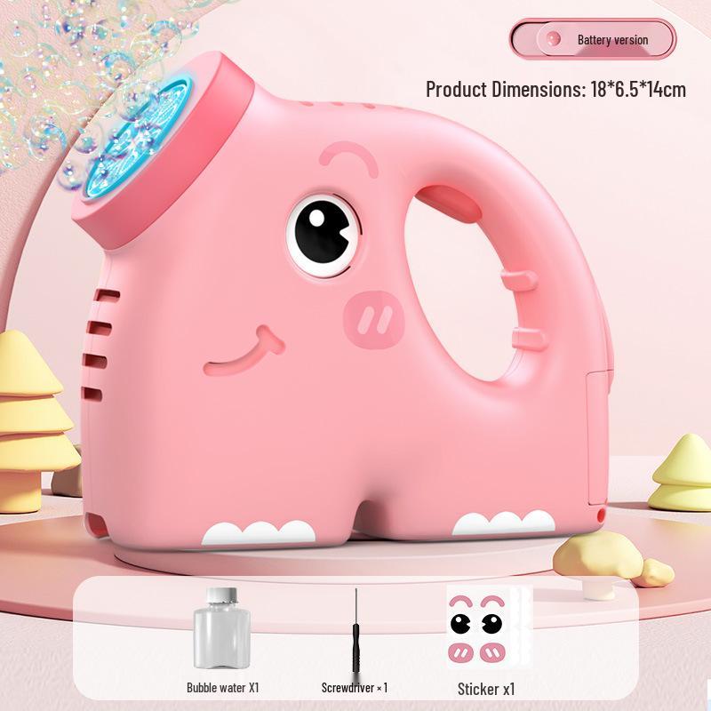 Automatic Cartoon Elephant Bubble Machine - Handheld Blower with Solution for Kids, Boys & Girls
Automatic Cartoon Elephant Bubble Machine - Handheld Blower with Solution for Kids, Boys & Girls