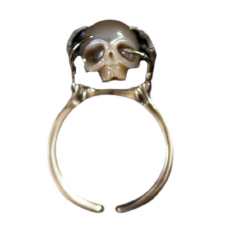 Gothic Inspired Adjustable Skull Rings Pearls Alloy Jewelry With Antique Finish 1
Gothic Inspired Adjustable Skull Rings Pearls Alloy Jewelry With Antique Finish 1