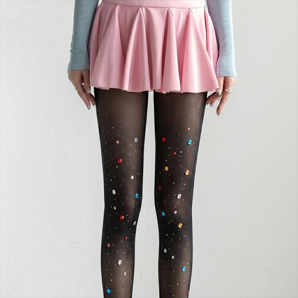 Y2K Silk Stockings Dopamine Shiny Tights Bling Hosiery Colorful Rhinestone Pantyhose Dance Style 3 Black
Y2K Silk Stockings Dopamine Shiny Tights Bling Hosiery Colorful Rhinestone Pantyhose Dance Style 3 Black