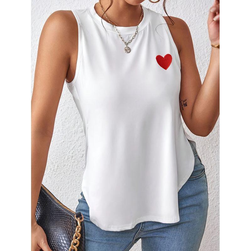Длиной до бедра Новинка Сексуальный женский однотонный жилет без рукавов Летний Самый простой в сочетании Верхняя одежда Топ с круглым вырезом и принтом в виде сердца White XS
Длиной до бедра Новинка Сексуальный женский однотонный жилет без рукавов Летний Самый простой в сочетании Верхняя одежда Топ с круглым вырезом и принтом в виде сердца White XS