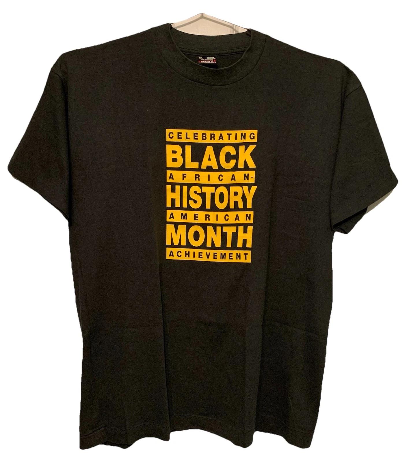 Vtg 1993 Celebrating Black History Achievement Month Shirt XL Single Stitch USA 2XL
Vtg 1993 Celebrating Black History Achievement Month Shirt XL Single Stitch USA 2XL
