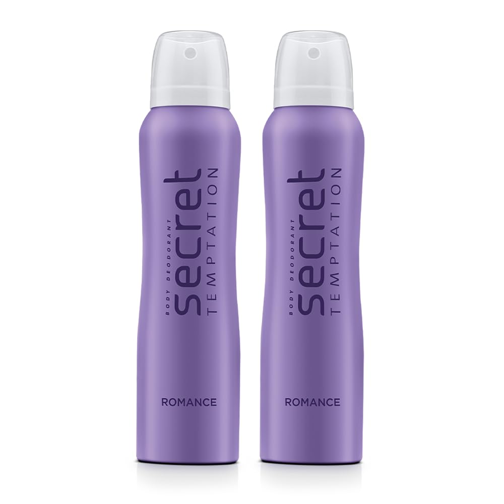 Secret Temptation 2 Romance Deodorant Spray For Women 150ml Pack Of 2 Long-Lasting Freshness
Secret Temptation 2 Romance Deodorant Spray For Women 150ml Pack Of 2 Long-Lasting Freshness
