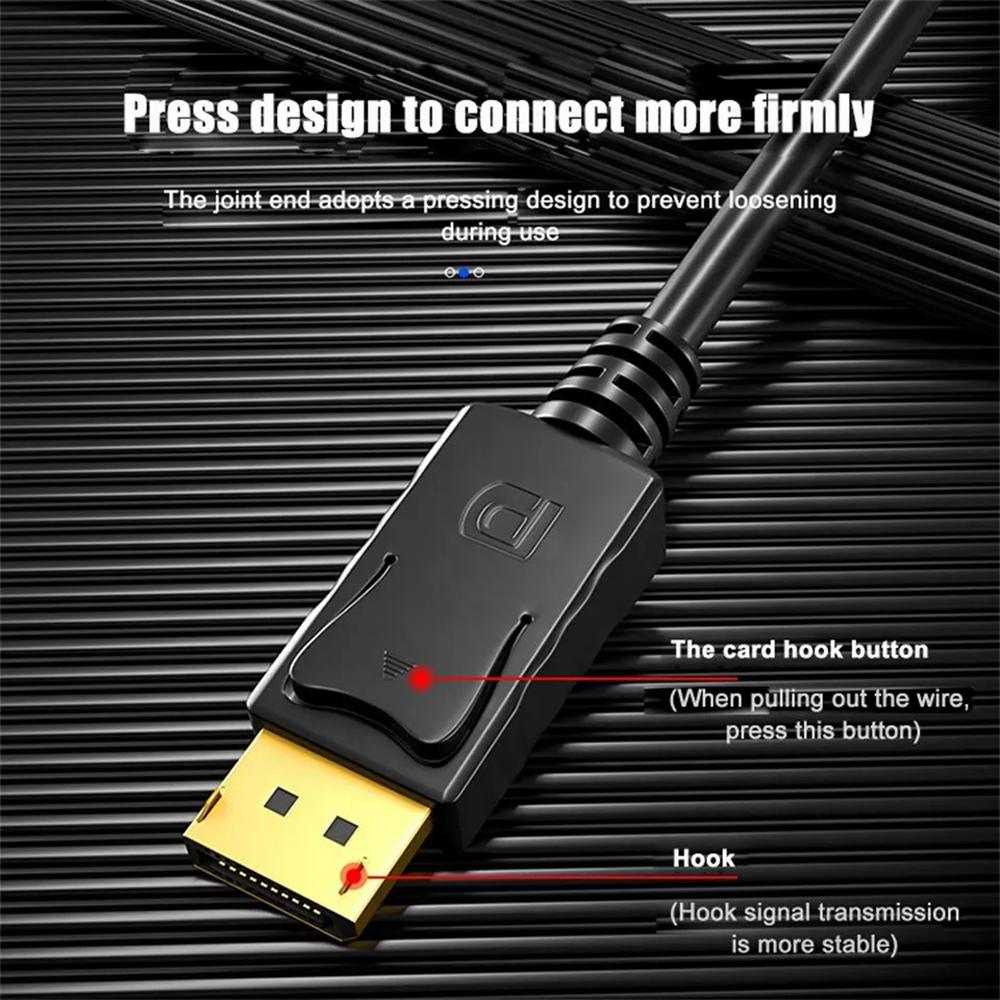 MINDPURE DP001 5m 3D Video Displayport 1.2 Cable 4K/60Hz 2K/144Hz DP to DP Cord As Shown A
MINDPURE DP001 5m 3D Video Displayport 1.2 Cable 4K/60Hz 2K/144Hz DP to DP Cord As Shown A
