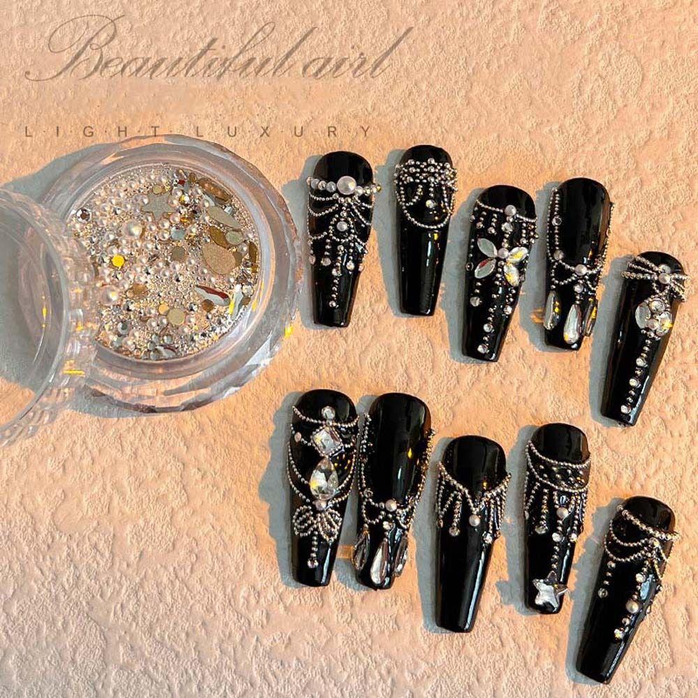 Ball Beads Manicure Accessories Nail Jewelry Nail Rhinestones 3D Nail Art Drills Nail Decorations 1Box-K
Ball Beads Manicure Accessories Nail Jewelry Nail Rhinestones 3D Nail Art Drills Nail Decorations 1Box-K