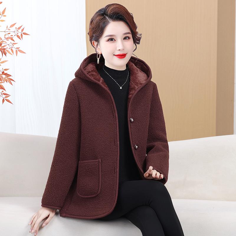 Women s Winter Fleece Jacket: Hooded, Thick, Warm Wool Blend Coat for Middle-Aged and Elderly 2XL (Recommended Weight: 110-125 lbs)
Women s Winter Fleece Jacket: Hooded, Thick, Warm Wool Blend Coat for Middle-Aged and Elderly 2XL (Recommended Weight: 110-125 lbs)