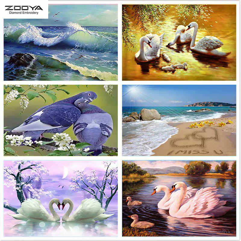 ZOOYA DIY Полный дрель Алмазная картина Лебедь и Морская вышивка Крестом Мозаика Домашний Декор Подарок 
ZOOYA DIY Полный дрель Алмазная картина Лебедь и Морская вышивка Крестом Мозаика Домашний Декор Подарок