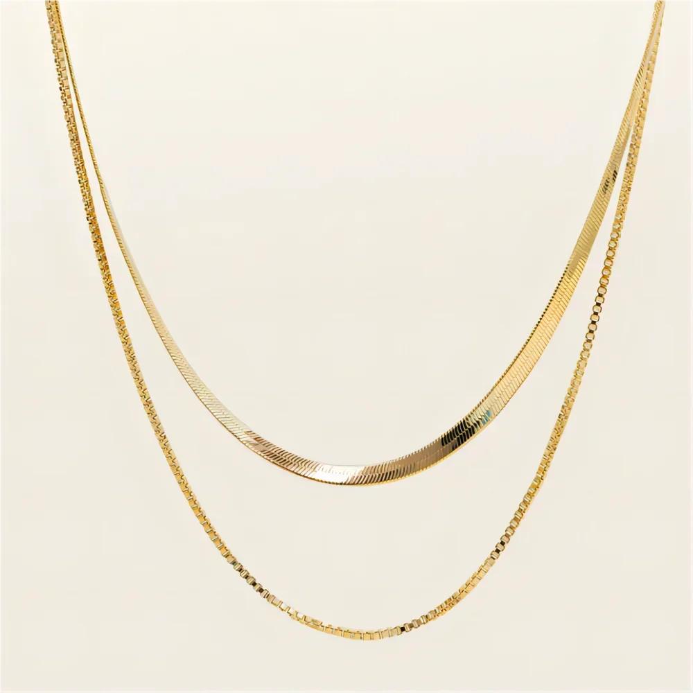 Mariasz Minimalist Snake Lariat Double Chain Necklace Bohemian Gold Color Collarbone Stainless Steel Choker Jewelry for Women
Mariasz Minimalist Snake Lariat Double Chain Necklace Bohemian Gold Color Collarbone Stainless Steel Choker Jewelry for Women