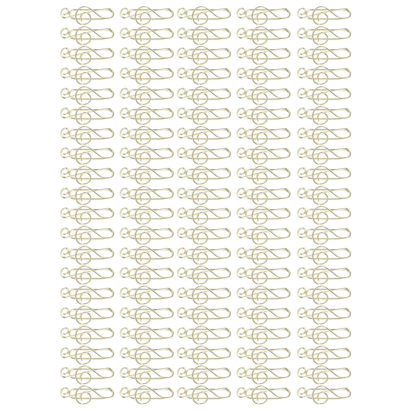 100Pcs Note Shape Paper Clips Innovative Cute Design Corrosion Resistant Gold Paper Clips for Office Home School Hospital
100Pcs Note Shape Paper Clips Innovative Cute Design Corrosion Resistant Gold Paper Clips for Office Home School Hospital