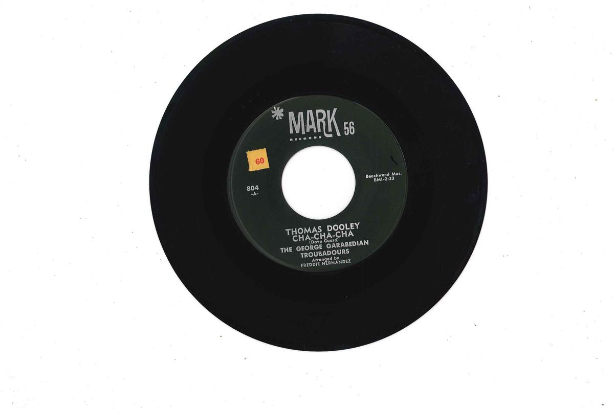 7inch Record GEORGE GARABEDIAN TROUBADOURS - Thomas Dooley Cha-cha-cha 804 MARK56 US Pop Used
7inch Record GEORGE GARABEDIAN TROUBADOURS - Thomas Dooley Cha-cha-cha 804 MARK56 US Pop Used