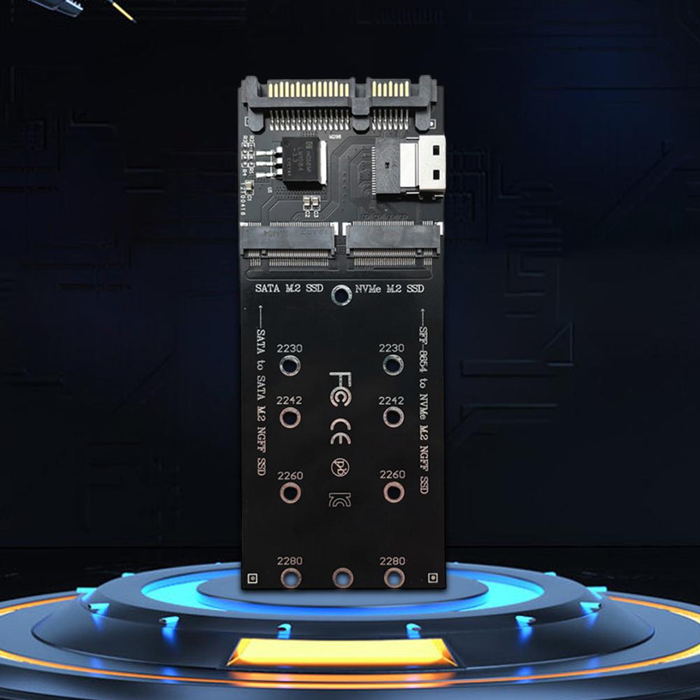 M.2 To SATA Adapter SFF-8654 To M2 NVME SSD 2 in 1 Combo Adapter Converter Riser Board Fit for PC Desktop Mainboard
M.2 To SATA Adapter SFF-8654 To M2 NVME SSD 2 in 1 Combo Adapter Converter Riser Board Fit for PC Desktop Mainboard