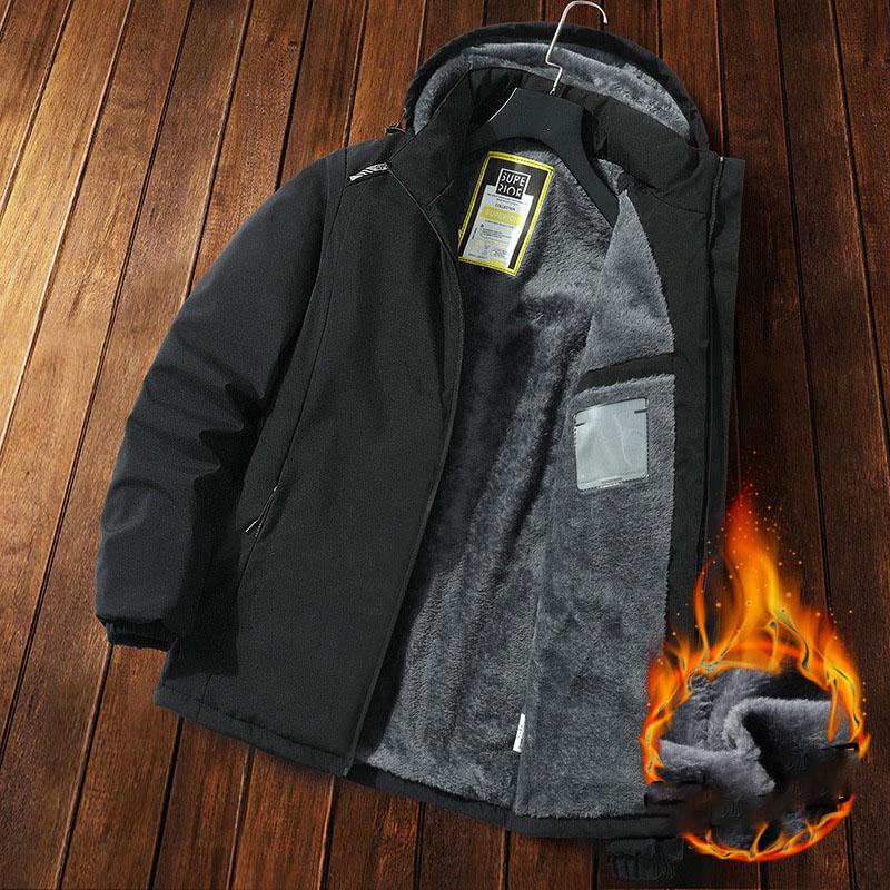 Зимняя мужская толстая парка на флисе со съемным капюшоном, теплая, ветрозащитная, повседневная куртка-пальто M чёрный
Зимняя мужская толстая парка на флисе со съемным капюшоном, теплая, ветрозащитная, повседневная куртка-пальто M чёрный