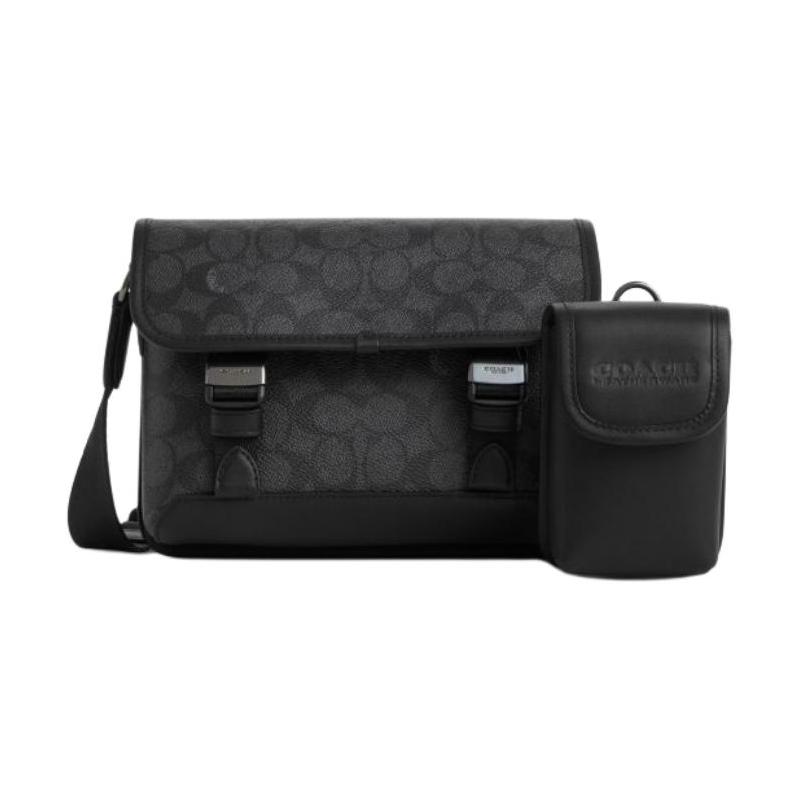 COACH League 22 Logo Print Faux Leather Shoulder Crossbody Bag Small Men s Black чорний
COACH League 22 Logo Print Faux Leather Shoulder Crossbody Bag Small Men s Black чорний