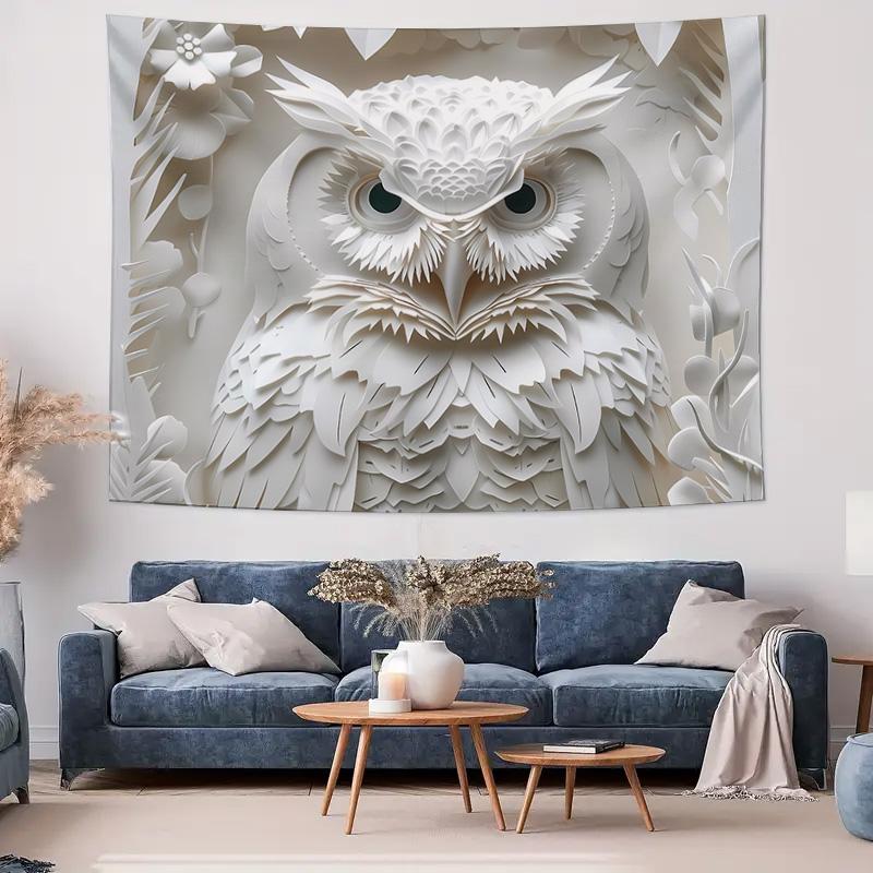 Elegant White Paper Sculpture Owl Tapestry Sophisticated Home Decor Wall Hanging Cloth 74x94cm(29x37in)
Elegant White Paper Sculpture Owl Tapestry Sophisticated Home Decor Wall Hanging Cloth 74x94cm(29x37in)