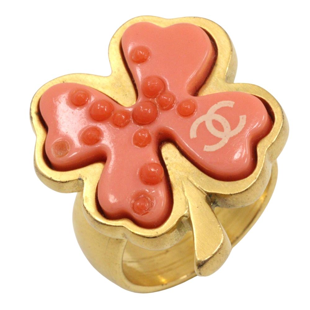 CHANEL Ring gold Plated Gold #6.6(US Size) Clover 12.3g Women Used
CHANEL Ring gold Plated Gold #6.6(US Size) Clover 12.3g Women Used