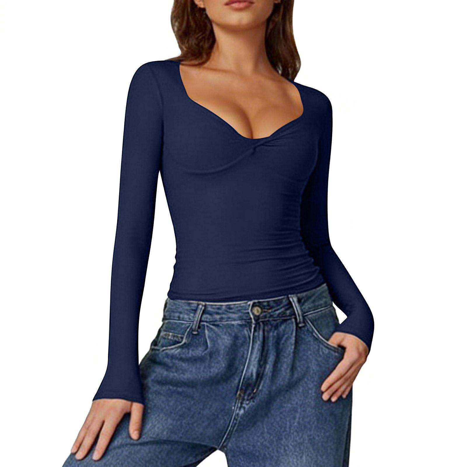 Women’s Long Sleeve Square Neck Stretch Top Ruched Bust Fitted Pullover Soft Basic Shirt for Casual Wear XL тёмно-синий
Women’s Long Sleeve Square Neck Stretch Top Ruched Bust Fitted Pullover Soft Basic Shirt for Casual Wear XL тёмно-синий