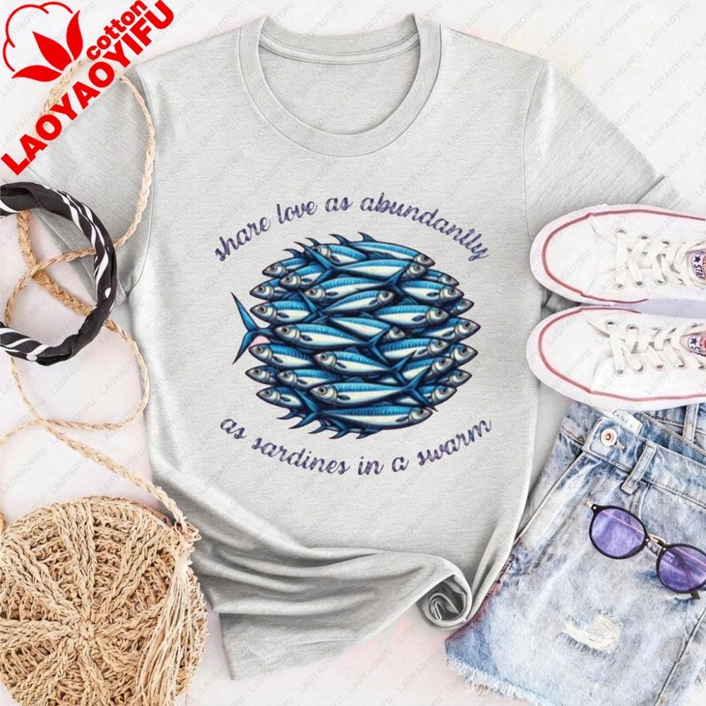 Coastal Positivity Shirt Share Love Sardines Tee Beachy Gifts Seafood Lovers T Shirt Leisure Vacation Clothes Summer Tees 4XL
Coastal Positivity Shirt Share Love Sardines Tee Beachy Gifts Seafood Lovers T Shirt Leisure Vacation Clothes Summer Tees 4XL