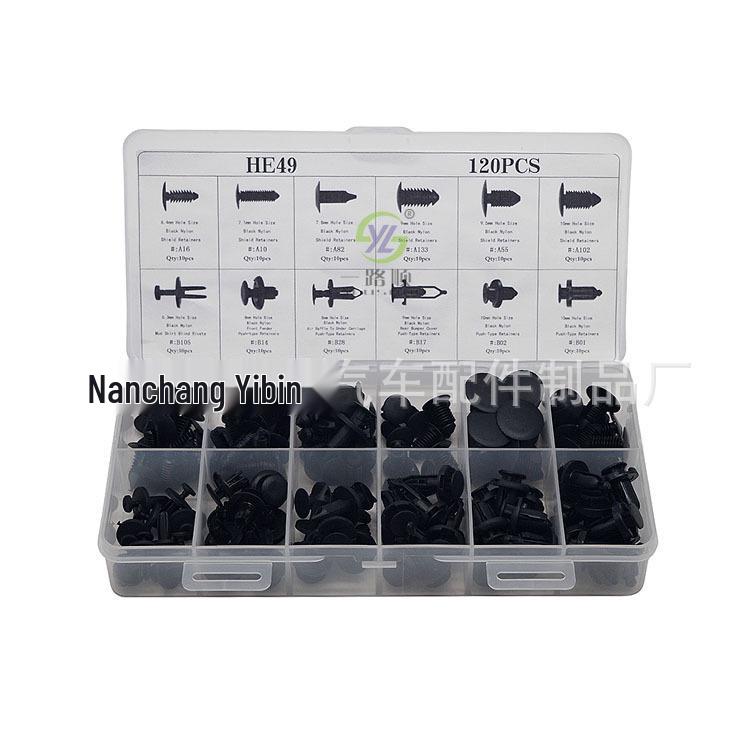 120-Piece Automotive Snap Fasteners for Ford, Chrysler, Volkswagen, Toyota, Honda (Model HE49)
120-Piece Automotive Snap Fasteners for Ford, Chrysler, Volkswagen, Toyota, Honda (Model HE49)