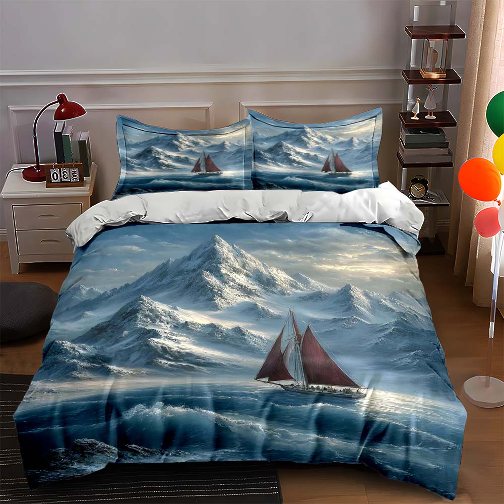Sailing snowy mountains. Bedding Duvet cover sets Duvet covers Pillowcases gifts (1 * Duvet Cover 2 * Pillowcases, without duvet insert) 135x200cm
Sailing snowy mountains. Bedding Duvet cover sets Duvet covers Pillowcases gifts (1 * Duvet Cover 2 * Pillowcases, without duvet insert) 135x200cm