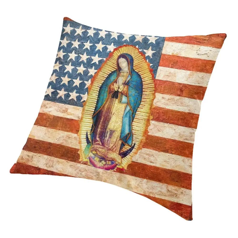Our Lady Of Guadalupe Virgin Mary Pillowcase Soft Cushion Cover Decorations USA Flag Throw Pillow Case Cover Bedroom Square 30x30cm білий
Our Lady Of Guadalupe Virgin Mary Pillowcase Soft Cushion Cover Decorations USA Flag Throw Pillow Case Cover Bedroom Square 30x30cm білий