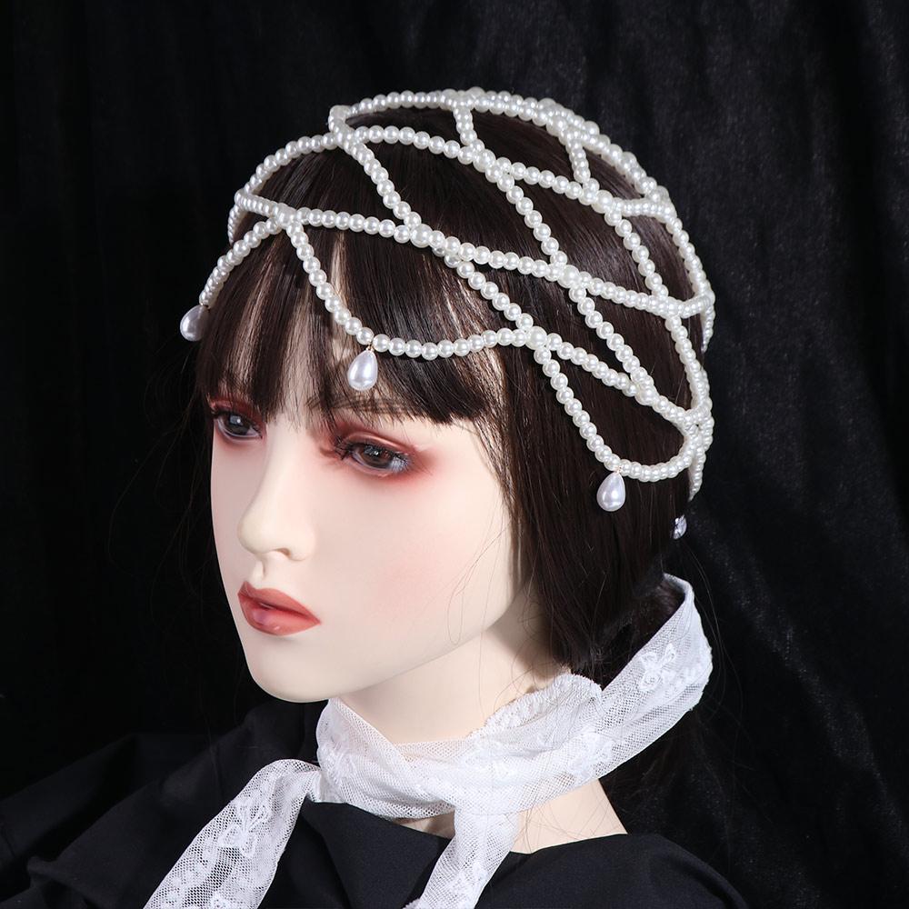 Luxury Pearls Head Chain Handmade Boho Headband Fashion Pearls Hairband Head Accessories білий
Luxury Pearls Head Chain Handmade Boho Headband Fashion Pearls Hairband Head Accessories білий