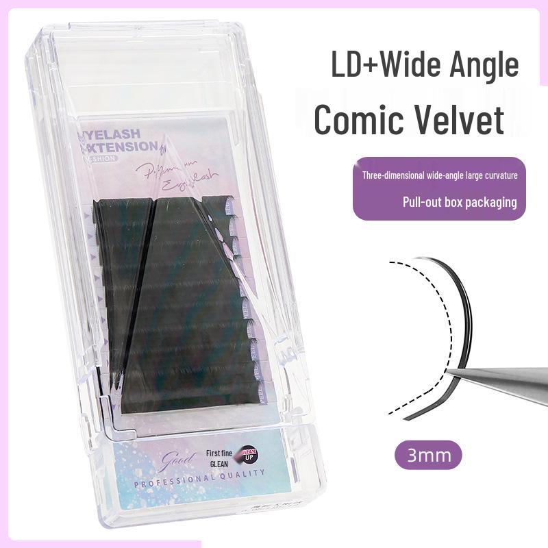 LD+ Manga Style Wide-angle Velvet Grafting Eyelashes - Single Root, Curled Russian & European Style. 8mm
LD+ Manga Style Wide-angle Velvet Grafting Eyelashes - Single Root, Curled Russian & European Style. 8mm