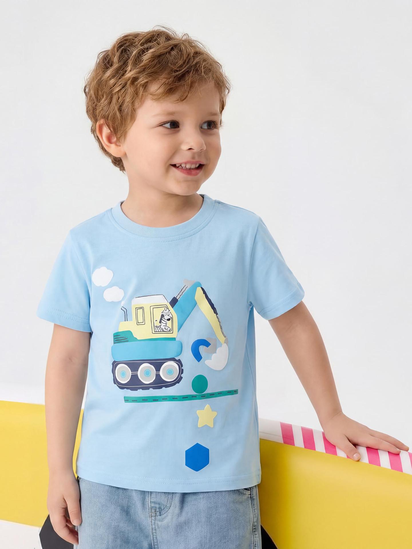 European and American Cartoon Printed Boys Short-Sleeved T-shirt 90cm (2-3 Years) світло-синій колір
European and American Cartoon Printed Boys Short-Sleeved T-shirt 90cm (2-3 Years) світло-синій колір