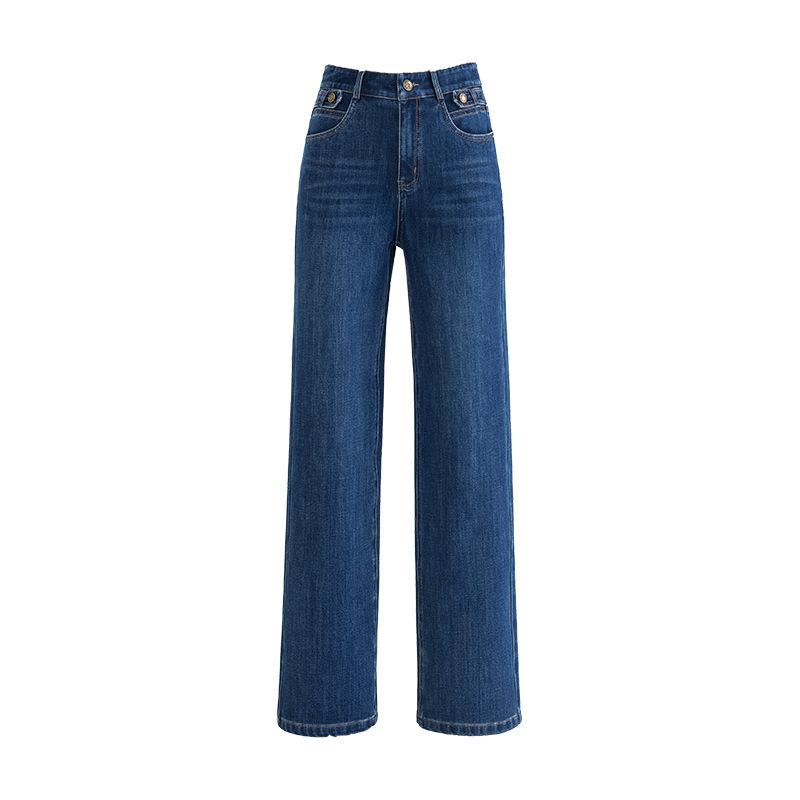 Light Luxury and Comfortable Four-sided Straight-leg Jeans for Women s Spring New High-waisted Fashionable Loose Slimming Floor Pants 32 синій
Light Luxury and Comfortable Four-sided Straight-leg Jeans for Women s Spring New High-waisted Fashionable Loose Slimming Floor Pants 32 синій
